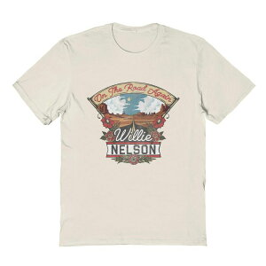 �A�j���L�����N�^�[ �����Y �g�b�v�X T�V���c �O���t�B�b�N Licensed Character Men's Willie Nelson The Roadesert Graphic Tee Natural