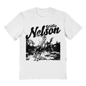 �A�j���L�����N�^�[ �����Y �g�b�v�X T�V���c �O���t�B�b�N Licensed Character Men's Willie Nelson Cowboy Stencil Graphic Tee White �z���C�g