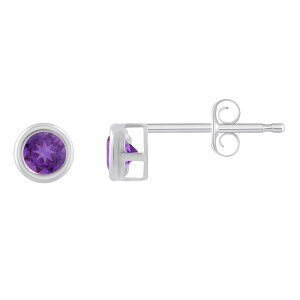 yz Celebration Gems fB[X sAXECO ANZT[ Celebration Gems Sterling Silver 3 mm Round Gemstone Stud Earrings Amethyst