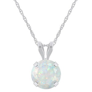 yz Celebration Gems fB[X lbNXE`[J[Ey_ggbv ANZT[ Celebration Gems 10k Gold Round Lab-Created Opal Pendant Necklace 10k White Gold