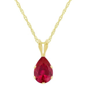 yz Celebration Gems fB[X lbNXE`[J[Ey_ggbv ANZT[ Celebration Gems 10k Gold Pear-Shape Lab-Created Ruby Pendant Necklace 10k Gold