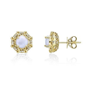 Gemminded ���f�B�[�X �A�N�Z�T���[ �s�A�X�E�C�������O Gemminded 10k Gold Opal & 1/8 Carat.W. Diamond Earrings 10k Gold �S�[���h