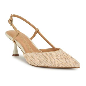 �i�C���E�F�X�g ���f�B�[�X �V���[�Y �p���v�X Nine West Rowen Women'slingback Dress Pumps Cream Natural �N���[��