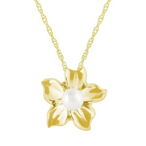 yz Celebration Gems fB[X lbNXE`[J[Ey_ggbv ANZT[ Celebration Gems 10k Gold Sphere Gemstone Hibiscus Flower Pendant Necklace Freshwater Pearl