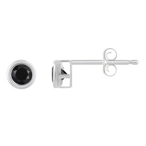 yz Celebration Gems fB[X sAXECO ANZT[ Celebration Gems 10k White Gold 3 mm Round Gemstone Stud Earrings Onyx