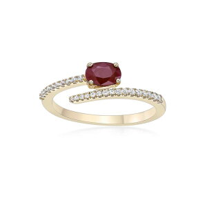 Gemminded ���f�B�[�X �A�N�Z�T���[ �����O Gemminded 10k Gold Ruby & 1/8 Carat.W. Diamond Ring 10k Gold �S�[���h