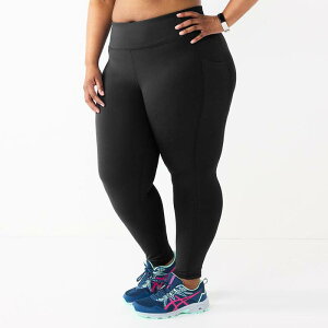 Tek Gear ���f�B�[�X �{�g���X �J�W���A���p���c �v���X�T�C�Y ���M���X �n�C�E�G�X�g Plusize Tek GearR Ultrastretchigh-Waisted Side Pocket 7/8 Leggings Black �u���b�N