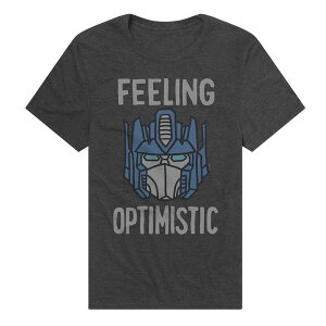 �A�j���L�����N�^�[ �����Y �g�b�v�X T�V���c Licensed Character Men's Transformers Feeling Optimistic T-Shirt Charcoal �`���R�[��