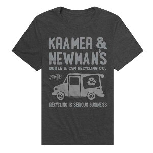 �A�j���L�����N�^�[ �����Y �g�b�v�X T�V���c �O���t�B�b�N Licensed Character Men'seinfeld Kramer & Newman's Bottle & Can Recycling Co. Graphic Tee Charcoal �`���R�[��
