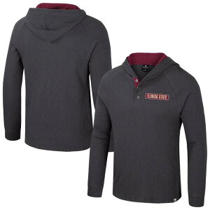 �R���V�A�� �����Y �g�b�v�X T�V���c �p�[�J�[ Men's Colosseum Charcoal Florida State Seminoles Dujouralgan Long Sleeve Henley Hoodie T-Shirt Fsu Charco �`���R�[��