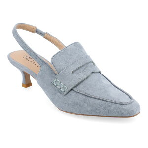 Wl RNV fB[X V[Y pvX [t@[ q[ Women's Journee Collection Tru Comfort Foamory Kitten Heel Sling Back Loafer Style Pumps Blue u[