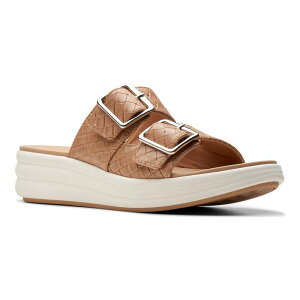 yz N[NX fB[X T_ V[Y Clarks Cloudsteppers Drift Buckle Women's Slide Sandals Warm Beige