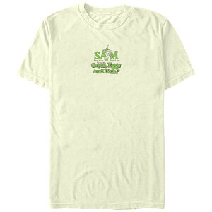 �A�j���L�����N�^�[ �����Y �g�b�v�X T�V���c �O���t�B�b�N Licensed Character Men's Dr. Seussam Do You Like Green Eggs And Ham Graphic Tee Natural �O���[��