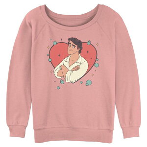 �f�B�Y�j�[ ���f�B�[�X �g�b�v�X T�V���c �O���t�B�b�N Disney's The Little Mermaid Princeric Heart Portrait Juniors' Graphic Pullover Desert Pink �s���N