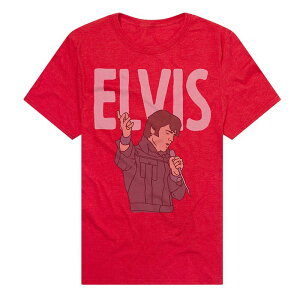 �A�j���L�����N�^�[ �����Y �g�b�v�X T�V���c �O���t�B�b�N Licensed Character Men's Elvis Red Performance Graphic Tee Red ���b�h
