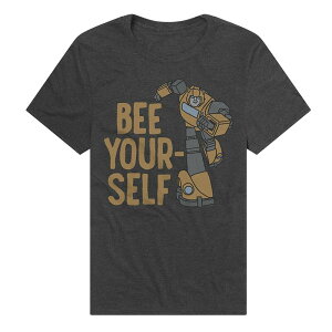 �A�j���L�����N�^�[ �����Y �g�b�v�X T�V���c Licensed Character Men's Transformers Bee Yourself T-Shirt Charcoal �`���R�[��