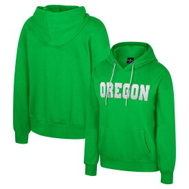 【送料無料】 コロシアム レディース Tシャツ トップス Women's Colosseum Green Oregon Ducks Reflection Rhinestone Drawcord Pullover Hoodie Uoo Green
