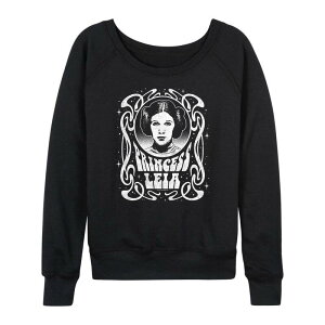 �X�^�[ �E�H�[�Y ���f�B�[�X �g�b�v�X T�V���c �p�C�� Women'star Wars Princess Leia French Terry Long Sleeve Tee Black �u���b�N