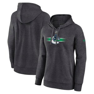 �t�@�i�e�B�N�X ���f�B�[�X �g�b�v�X T�V���c �t���[�X �p�[�J�[ Women's Fanatics Heather Charcoal Vancouver Canucks Authentic Pro Core Secondary Fleece Pullover Hoodie Cnk Charco �`���R�[��