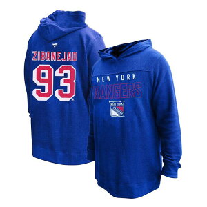 �v���t�@�C�� ���f�B�[�X �g�b�v�X T�V���c �v���X�T�C�Y �p�[�J�[ Women's Profile Mika Zibanejad Blue New York Rangers Plusize Name & Number Thermal Pullover Hoodie Ran Blue �u���[