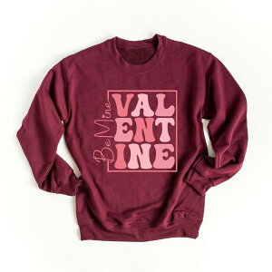 Simply Sage Market ���f�B�[�X �g�b�v�X T�V���c �X�E�F�b�g Simply Sage Market Be Mine Valentine Block Sweatshirt Maroon �}���[��