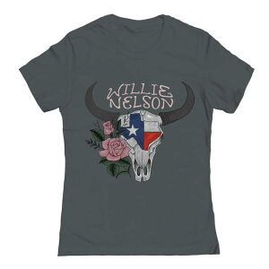 �A���u�����f�b�h ���f�B�[�X �g�b�v�X T�V���c �O���t�B�b�N Unbranded Junior's Willie Nelson Texas Rosestar Graphic Tee Heavy Metal