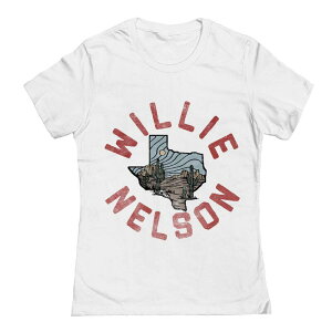 �A���u�����f�b�h ���f�B�[�X �g�b�v�X T�V���c �O���t�B�b�N Unbranded Junior's Willie Nelson Texas Desert Graphic Tee White �z���C�g