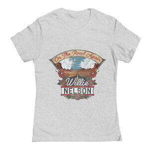 �A���u�����f�b�h ���f�B�[�X �g�b�v�X T�V���c �O���t�B�b�N Unbranded Junior's Willie Nelson The Roadesert Graphic Tee Heather Gray �O���[