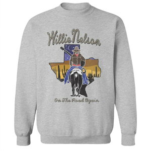 �A���u�����f�b�h ���f�B�[�X �g�b�v�X T�V���c �X�E�F�b�g �t���[�X �O���t�B�b�N Unbranded Junior's Willie Nelson The Road Again Graphic Fleece Sweatshirt Sport Gray �O���[