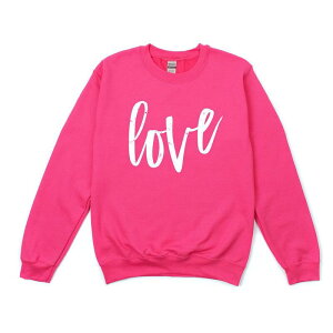 Simply Sage Market ���f�B�[�X �g�b�v�X T�V���c �X�E�F�b�g Simply Sage Market Love Cursive Sweatshirt Raspberry