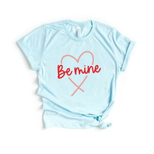 Simply Sage Market ���f�B�[�X �g�b�v�X T�V���c �O���t�B�b�N Simply Sage Market Be Mine Heart Colorful Short Sleeve Graphic Tee Ice Blue �u���[