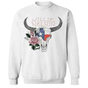 �A���u�����f�b�h ���f�B�[�X �g�b�v�X T�V���c �X�E�F�b�g �t���[�X �O���t�B�b�N Unbranded Junior's Willie Nelson Texas Rosestar Graphic Fleece Sweatshirt White �z���C�g