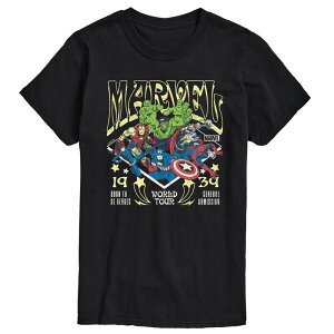 �}�[�x�� �����Y �g�b�v�X T�V���c �O���t�B�b�N Men's Marvel World Tour 1939 Graphic Tee Black �u���b�N