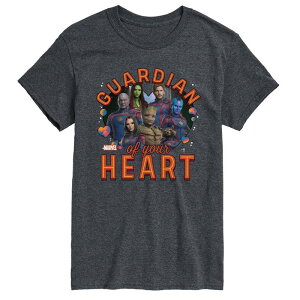 �}�[�x�� �����Y �g�b�v�X T�V���c �O���t�B�b�N Men's Marvel Guardians Of The Galaxy Guardian Of Your Heart Graphic Tee Heather Charcoal �`���R�[��