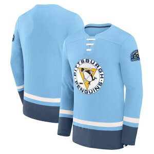 �t�@�i�e�B�N�X �����Y �g�b�v�X T�V���c ���B���e�[�W Men's Fanatics Light Blue Pittsburgh Penguins Vintage High Point Long Sleeve T-Shirt Png Light �u���[