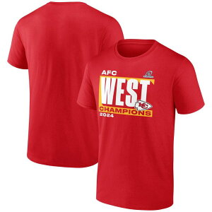 yz t@ieBNX Y TVc gbvX Men's Fanatics Red Kansas City Chiefs 2024 AFC West Division Champions Conquer T-Shirt Chf Red