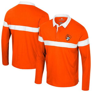 �R���V�A�� �����Y �g�b�v�X T�V���c �|���V���c Men's Colosseum Orange Oklahoma State Cowboys Too Cool For Schoolong Sleeve Poloks Orange �I�����W