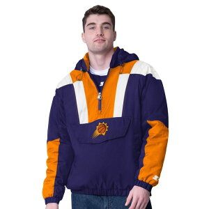 �X�^�[�^�[ �����Y �g�b�v�X T�V���c �W���P�b�g Men'starter Purple/Orange Phoenix Suns Charger Half-Zipullover Jacket Phx Purple �p�[�v��