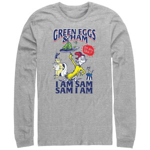 �A�j���L�����N�^�[ �����Y �g�b�v�X T�V���c �g�[�� �O���t�B�b�N Licensed Character Big & Tall Dr. Seuss Green Eggs And Ham Do you Like Them Long Sleeve Graphic Tee Athletic Heather �w�U�[