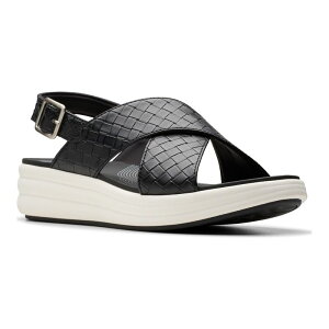 yz N[NX fB[X T_ V[Y Clarks Cloudsteppers Drift Sun Women's Sandals Black Woven
