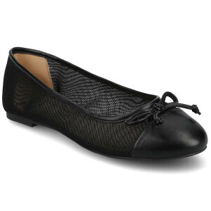 yz Wl RNV fB[X T_ V[Y Journee Collection Kaiah Medium and Wide Width Women's Ballet Cap Toe Slip-On Dress Flats Black Mesh