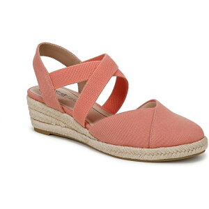 ���C�t�X�g���C�h ���f�B�[�X �V���[�Y �T���_�� LifeStride Kimball Women's Espadrille Slip-On Wedges Coral Pink �s���N