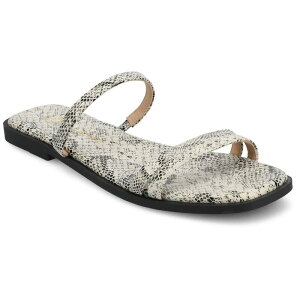 yz Wl RNV fB[X T_ V[Y Journee Collection Women's Multi Strap Slide On Flat Sandals Snake