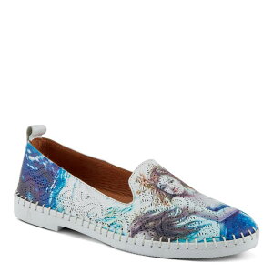 �X�v�����O�X�e�b�v ���f�B�[�X �V���[�Y �X���b�|���E���[�t�@�[ Spring Step Women's Carraway Slip-on Shoes Blue Multi �u���[
