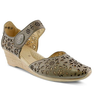 �X�v�����O�X�e�b�v ���f�B�[�X �V���[�Y �T���_�� Spring Step Nougat Women's Wedge Shoes Gray �O���[