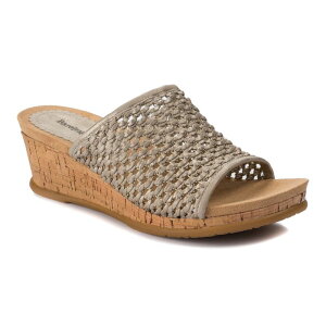 �x�A�g���b�v�X ���f�B�[�X �V���[�Y �T���_�� Baretraps Flossey Women's Wedge Slide Sandals Gray �O���[