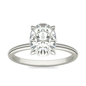 �`���[���Y �A���h �R���o�[�h ���f�B�[�X �A�N�Z�T���[ �����O Charles & Colvard 14k White Gold 2 Carat.W. Lab-Created Moissanite Oval Solitaire Ring 14k White Gold �z���C�g
