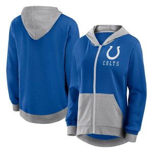 yz Aufbh fB[X TVc gbvX Women's Royal Indianapolis Colts Hit It French Terry Full-Zip Hoodie Clt Blue