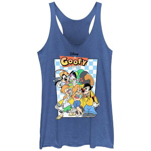 �f�B�Y�j�[ ���f�B�[�X �g�b�v�X T�V���c Disney's A Goofy Movie VHS Cover Juniors' Racerback Tank Top Royal Heather �w�U�[