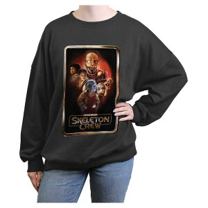�X�^�[ �E�H�[�Y ���f�B�[�X �g�b�v�X T�V���c �O���t�B�b�N Juniors' Star Warskeleton Crew Characters Poster Oversized Graphic Pullover Charcoal �`���R�[��